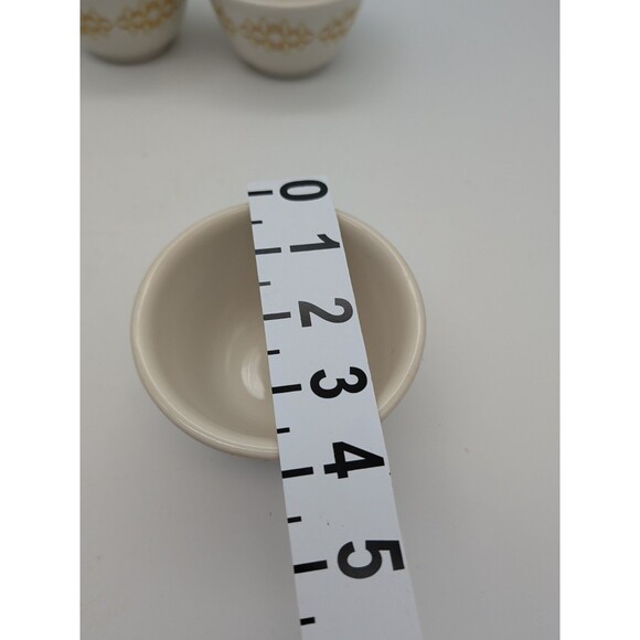 Vtg Buffalo China Mustard Loops Soup Cups Set Of 3 Restaurant Ware Replacement - Picture 3 of 5